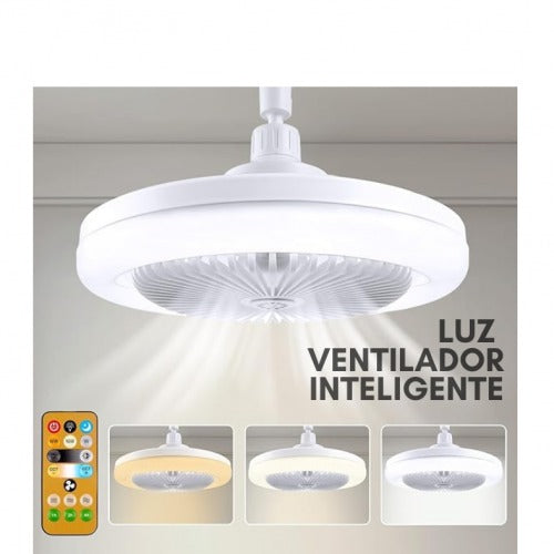 LÁMPARA LED INTELIGENTE 2 EN 1 CON VENTILADOR