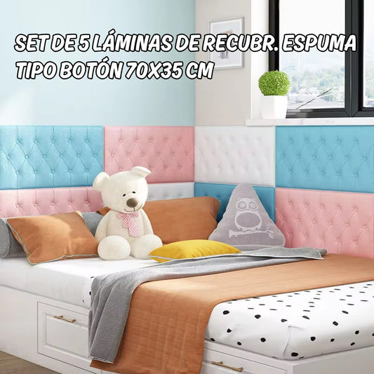 SET DE 5 LÁMINAS AUTOADHESIVAS DE ESPUMA ANTIGOLPES