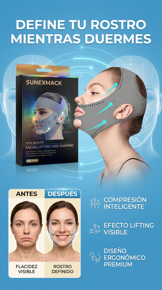 V-LIFT™ FACIAL:LA BANDA FACIAL QUE AYUDA A DEFINIR TU ROSTRO Y POTENCIAR TU RUTINA DE BELLEZA