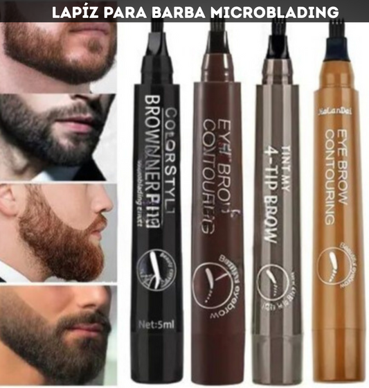 2 LAPICES PARA BARBA CON EFECTO MICROBLADING – IMPERMEABLE