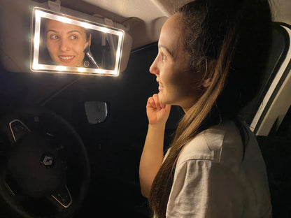 ESPEJO TOCADOR LED PARA AUTO