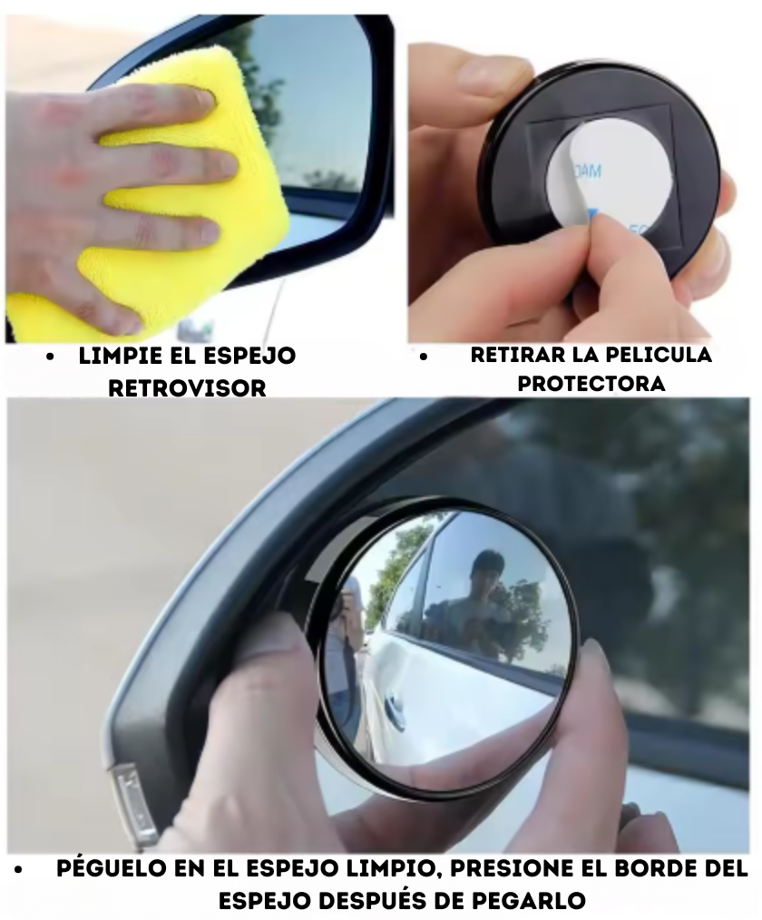 ESPEJO RETROVISOR PUNTO CIEGO REDONDO + regalo soprpresa