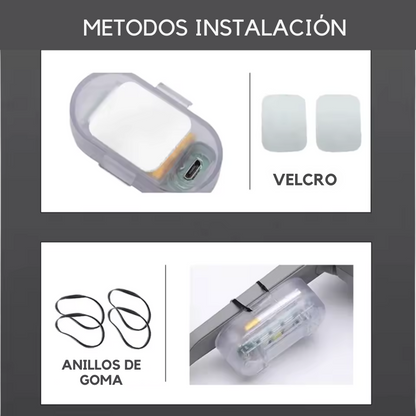 LUCES LED ESTROBOSCÓPICAS UNIVERSALES – INALÁMBRICAS + CONTROL REMOTO