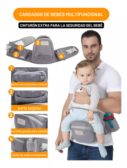 CARGADOR ERGONÓMICO CON SOPORTE LUMBAR MULTIFUNCIONAL PARA BEBÉ