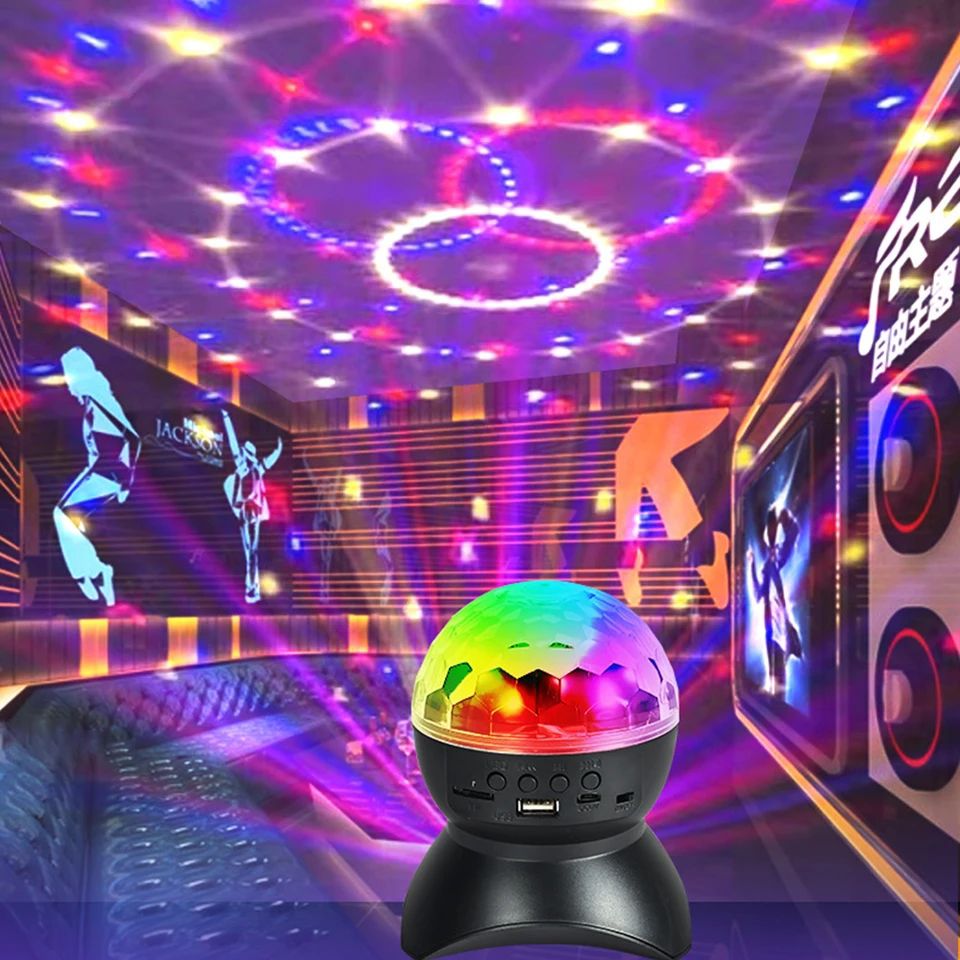 BOLA DE LUZ LED RGB CON PARLANTE BLUETOOTH