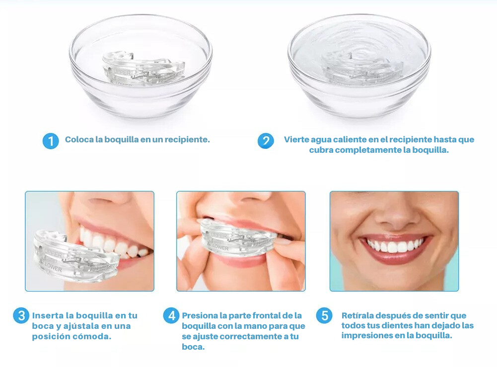 PROTECTOR BUCAL ANTIRONQUIDOS Y ANTIBRUXISMO AJUSTABLE