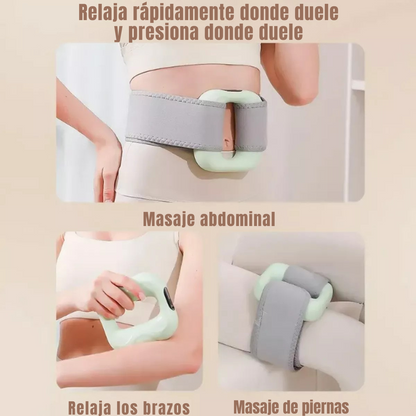 ANILLO MASAJEADOR CORPORAL RECARGABLE CON VIBRACIÓN Y CINTURÓN