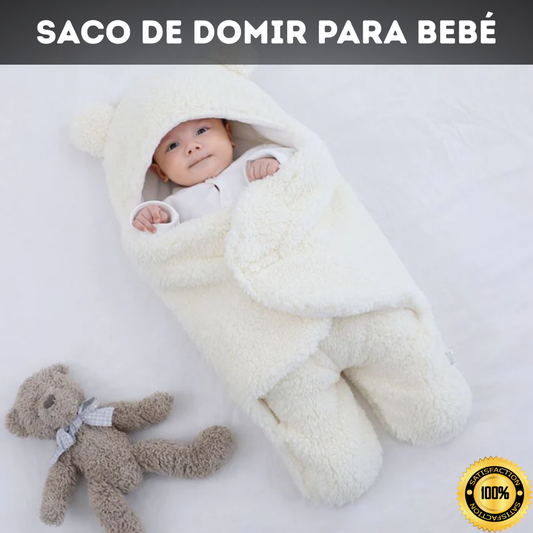SACO DE DORMIR ACOLCHADO PARA BEBÉ FORMA DE OSITO