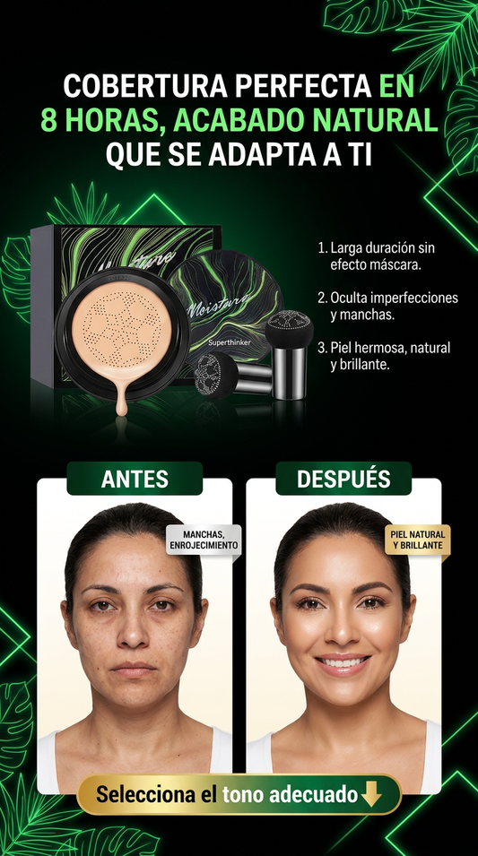 BASE CUSHION MAQUILLAJE +CABEZA HONGO