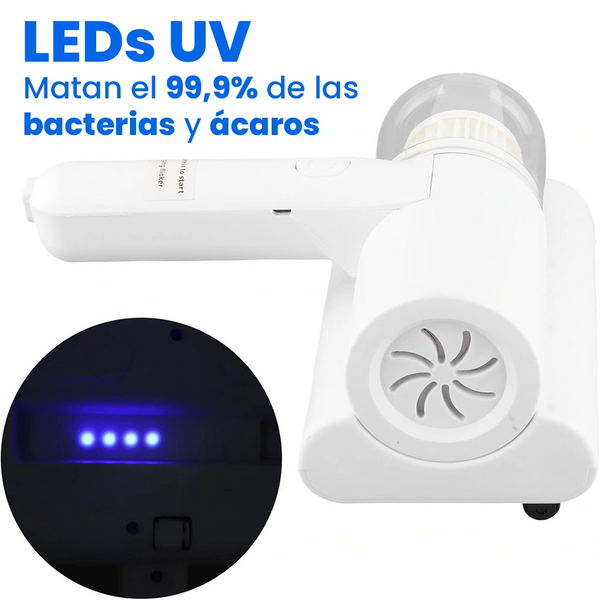 ASPIRADORA PORTÁTIL CON LED UV PARA PELOS Y ÁCAROS