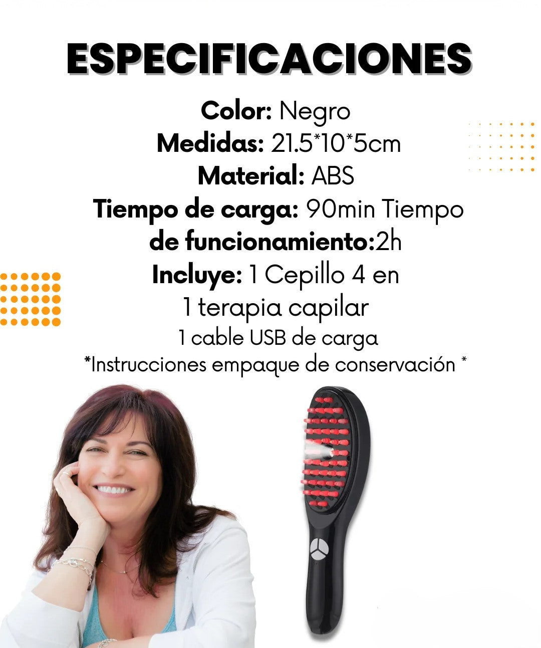 CEPILLO MASAJEADOR Y TERAPIA CAPILAR ANTICAÍDA