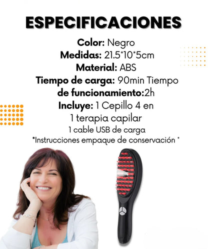 CEPILLO MASAJEADOR Y TERAPIA CAPILAR ANTICAÍDA