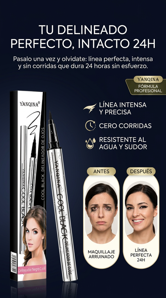 Delineador YANQINA Cool Black Profesional