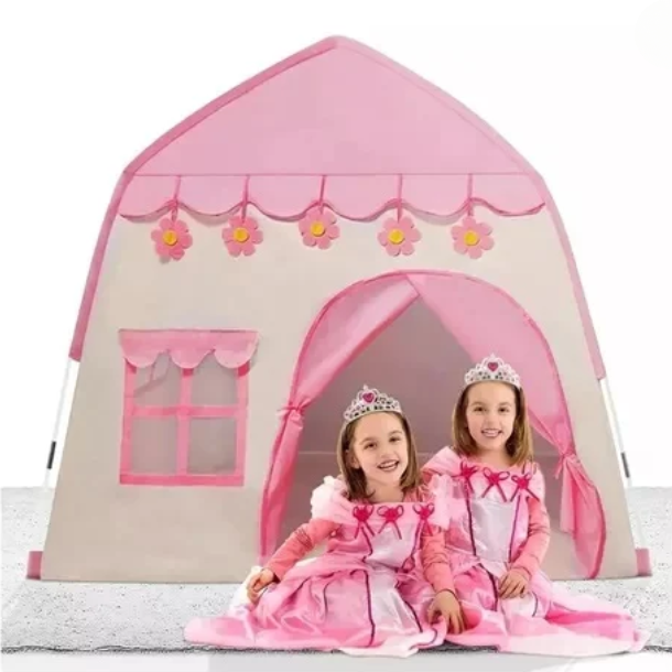 CARPA ROSADA INFANTIL TIPO CASA PARA NIÑOS Y NIÑAS – FÁCIL DE ARMAR Y PORTÁTIL
