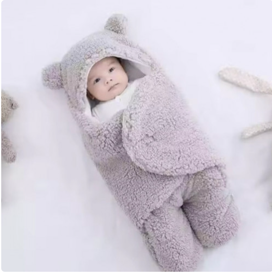 SACO DE DORMIR ACOLCHADO PARA BEBÉ FORMA DE OSITO