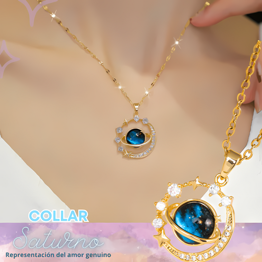 COLLAR PLANETA SATURNO – SÍMBOLO DE UN AMOR GENUINO E INFINITO ♾️