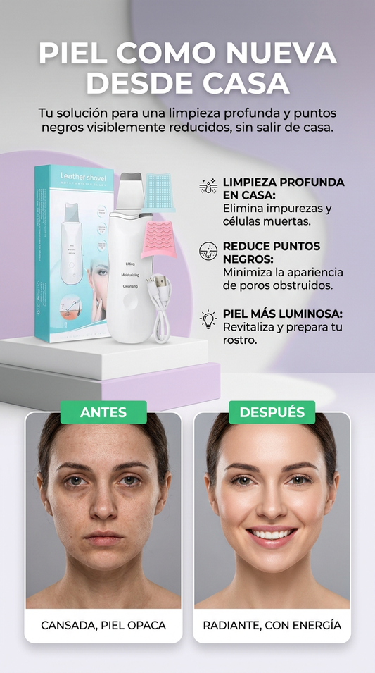 DermaSonic Pro™ – Espátula Facial Ultrasónica 3 en 1