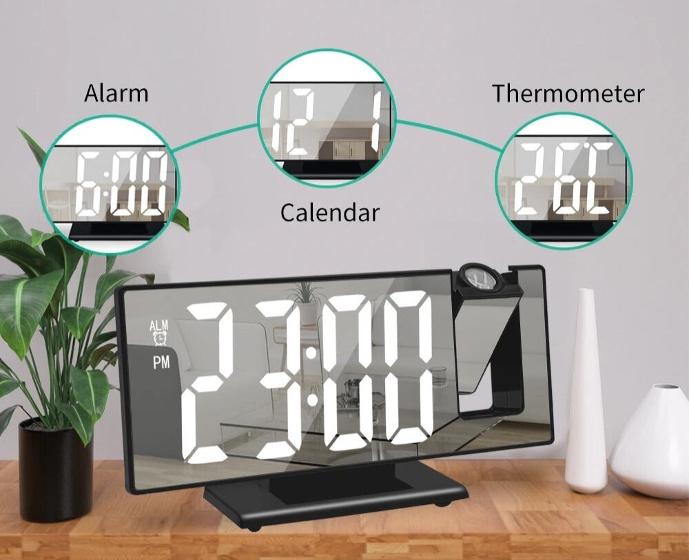 RELOJ DESPERTADOR DIGITAL CON PROYECTOR LED