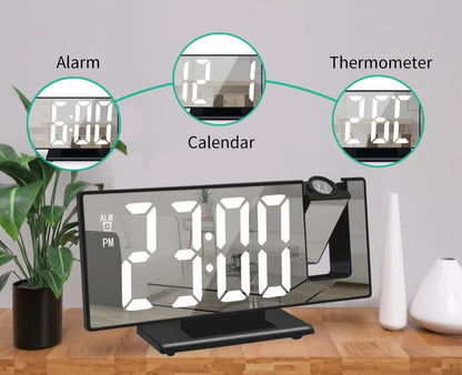 RELOJ DESPERTADOR DIGITAL CON PROYECTOR LED