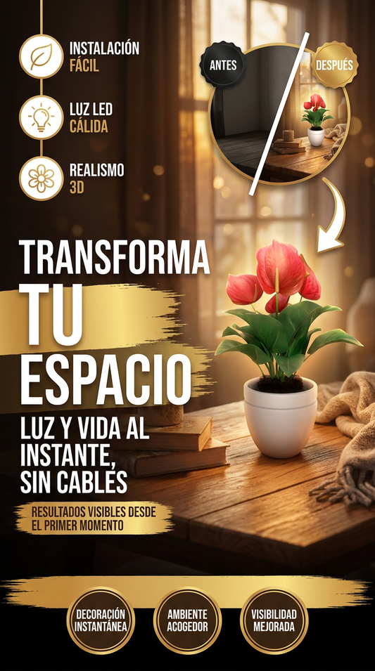 4 unidades - plantas en 3d pegatinas para la casa