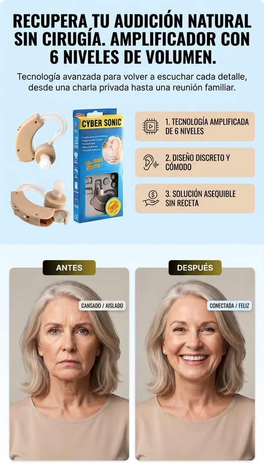 🦻AMPLIFICADOR AUDITIVO - 6 NIVELES VOL