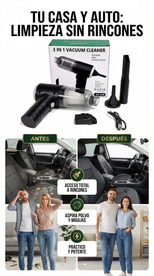 🔥 CleanPro™ Mini Vacuum 3 en 1