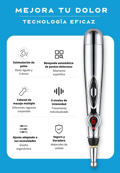 LAPIZ MASAJEADOR ACUPUNTURA 3 EN 1