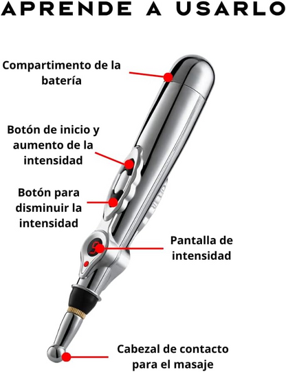 LAPIZ MASAJEADOR ACUPUNTURA 3 EN 1