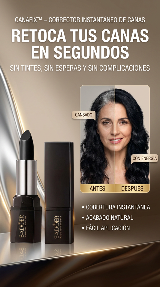 CANAFIX™ – CORRECTOR INSTANTÁNEO DE CANAS:RETOCA TUS CANAS EN SEGUNDOS,SIN TINTES,SIN ESPERAS Y SIN COMPLICACIONES