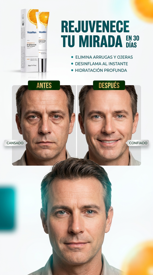 CREMA ANTIEDAD PARA HOMBRES[Vitamina C, Ácido Hialurónico + Niacinamida]