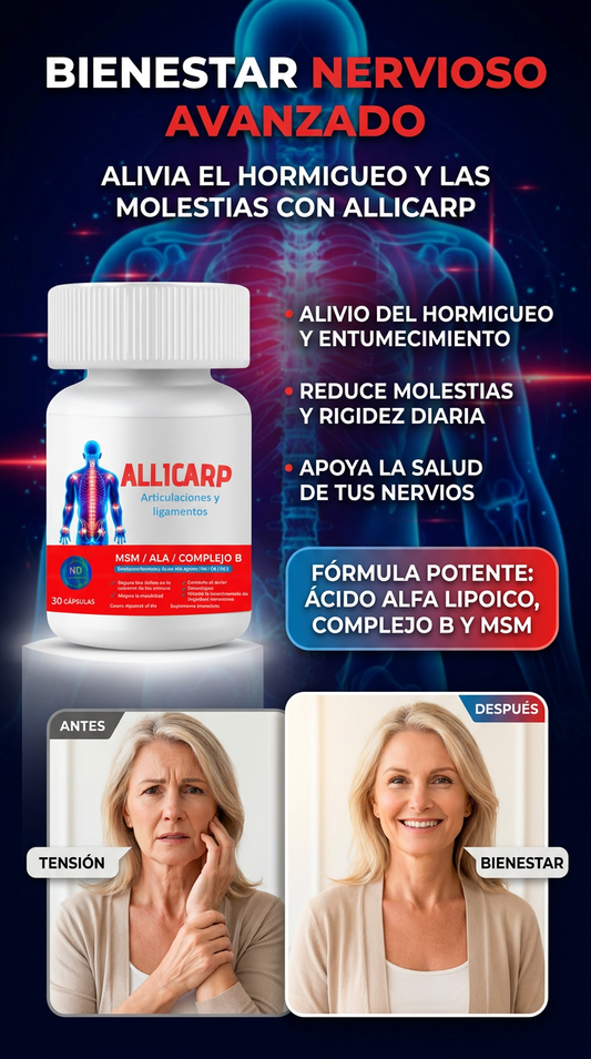 SUPLEMENTO ALIMENTICIO ALLICARP -TRATAMIENTO DE LA NEUROPATÍA