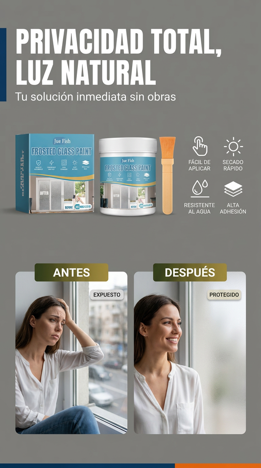 Set de Pintura para Vidrio Esmerilado, Pintura Mate para Ventanas,
