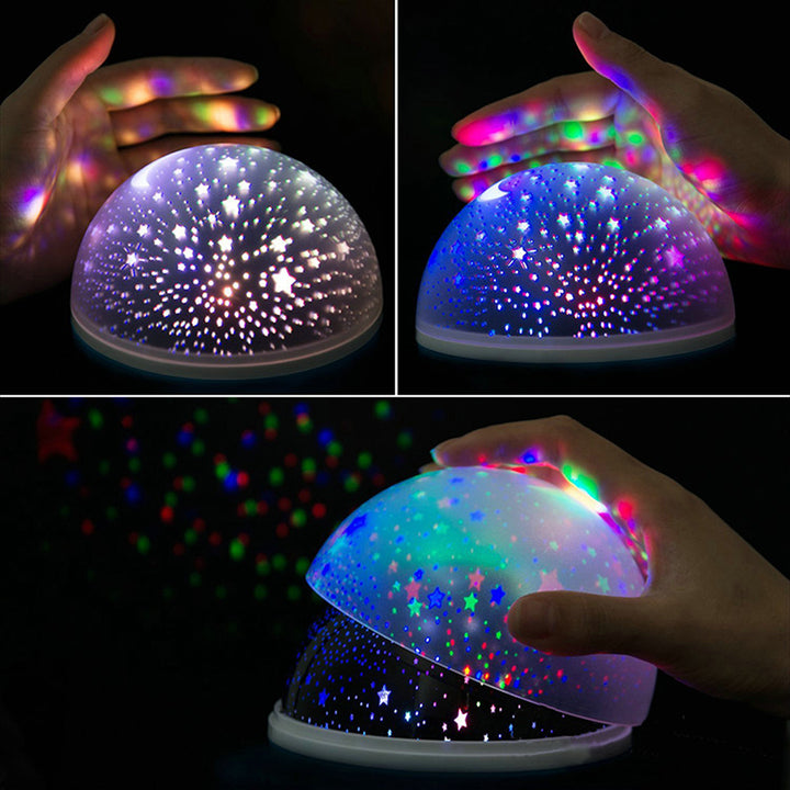 2 LÁMPARAS ESTELAR GIRATORIA – LUCES MÁGICAS Y PROYECCIÓN DE ESTRELLAS