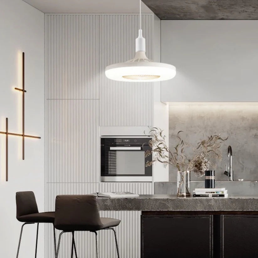 LÁMPARA LED INTELIGENTE 2 EN 1 CON VENTILADOR