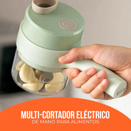 PICADOR Y TRITURADOR ELÉCTRICO DE ALIMENTOS 4 EN 1
