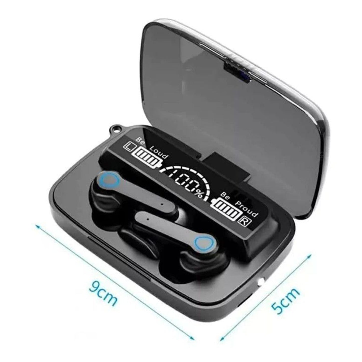 AURICULARES INALÁMBRICOS M19 CON PANTALLA LED, MICRÓFONO Y SONIDO ESTÉREO