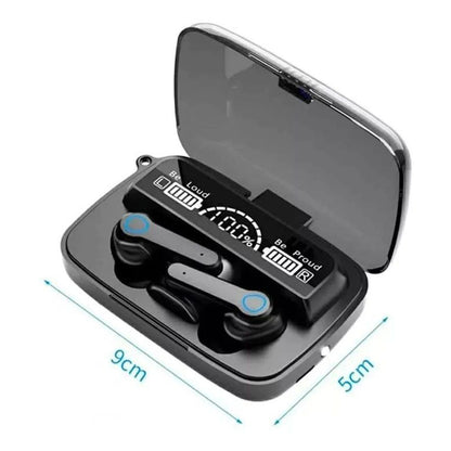 AURICULARES INALÁMBRICOS M19 CON PANTALLA LED, MICRÓFONO Y SONIDO ESTÉREO